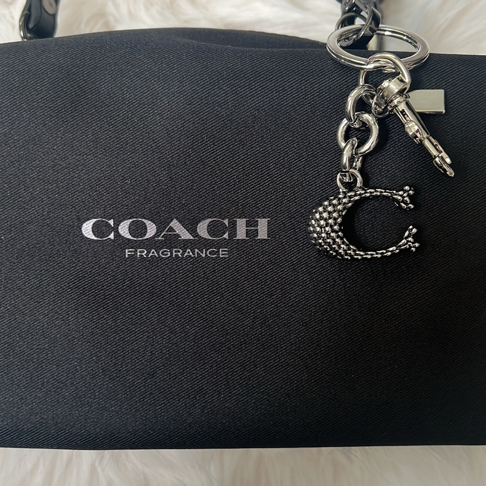 Coach Black Converted Bag with Silver Charm - Picture 7 of 7